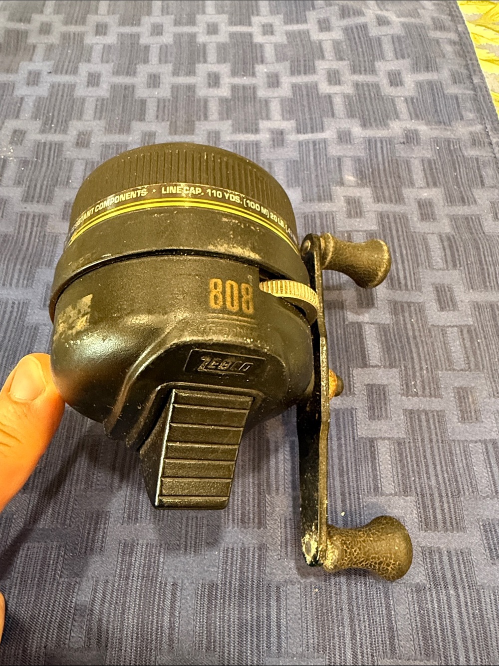 808 Zebco Black Spincast Fishing Reel